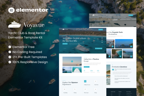 Voyavue - Yacht Club & Boat Rental Elementor Template Kit Voyavue - Yacht Club & Boat Rental Elementor Template Kit