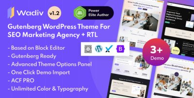 Wadiv - SEO Marketing Agency WordPress Theme for Digital Marketing & Consulting
