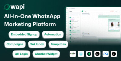 Wapi - WhatsApp CRM SaaS with Chatbot Flow Builder, API Automation & Multi-Tenant System