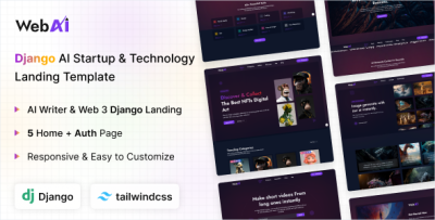 WebAi - AI Startup & Technology Django Landing Template
