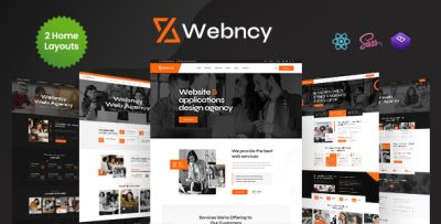 Webncy - Web Design Agency React NextJs Template