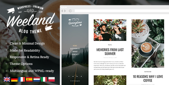 Weeland - Masonry Lifestyle WordPress Blog Theme Weeland - Masonry Lifestyle WordPress Blog Theme
