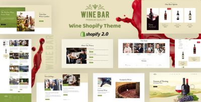 Wine Bar - Wine Shop, Liquor Store Shopify Theme