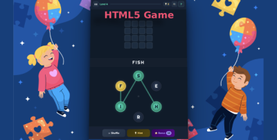 Word Wheel - HTML5 Word Puzzle Game