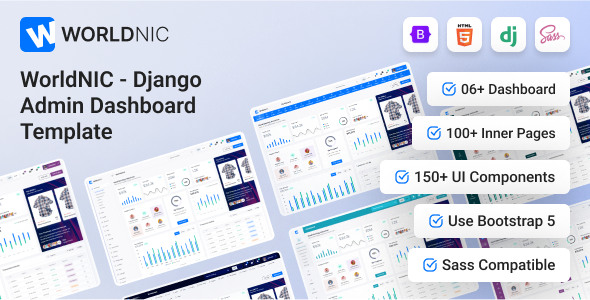 Worldnic - Django Admin Dashboard Bootstrap Template Worldnic - Django Admin Dashboard Bootstrap Template