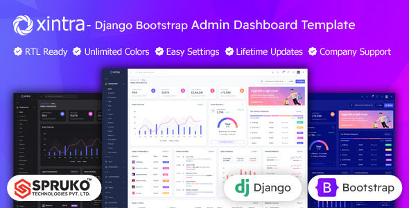 Xintra - Bootstrap Admin Django Dashboard Template Xintra - Bootstrap Admin Django Dashboard Template