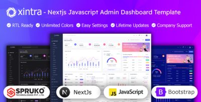 Xintra - Nextjs Javascript Page Router React Bootstrap Admin Dashboard Template