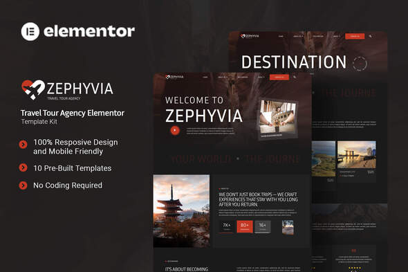 Zephyvia - Travel Tour Agency Elementor Template Kit Zephyvia - Travel Tour Agency Elementor Template Kit