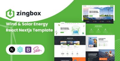Zingbox - Wind & Solar Energy React Nextjs Template