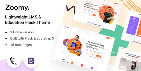 Zoomy - Lightweight LMS & Education Flask Theme Zoomy - Lightweight LMS & Education Flask Theme