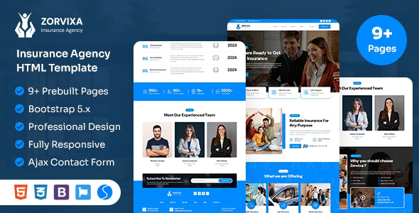 Zorvixa - Insurance Agency HTML Template Zorvixa - Insurance Agency HTML Template