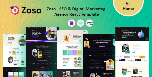 Zoso - SEO & Digital Marketing Agency React Template Zoso - SEO & Digital Marketing Agency React Template