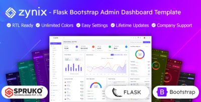 Zynix - Bootstrap Flask Admin Panel Template