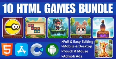 10 Games Bundle - HTML5 Construct3 C3p