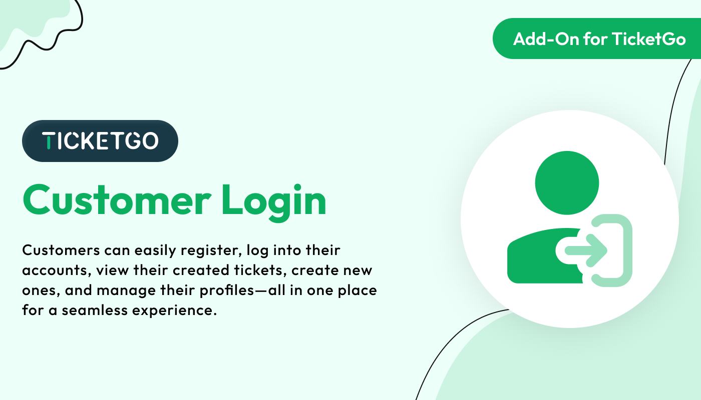 Customer Login – TicketGo Add-On Customer Login – TicketGo Add-On