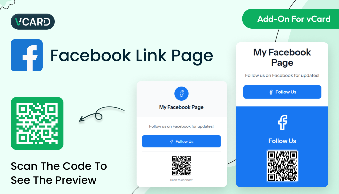 Facebook Link Page - vCard SaaS Add-On Facebook Link Page - vCard SaaS Add-On
