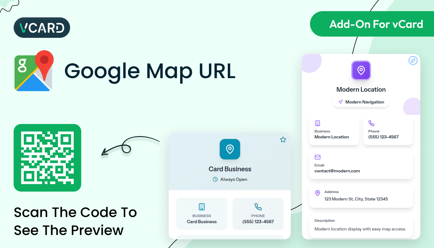 Google Map URL - vCard SaaS Add-On Google Map URL - vCard SaaS Add-On