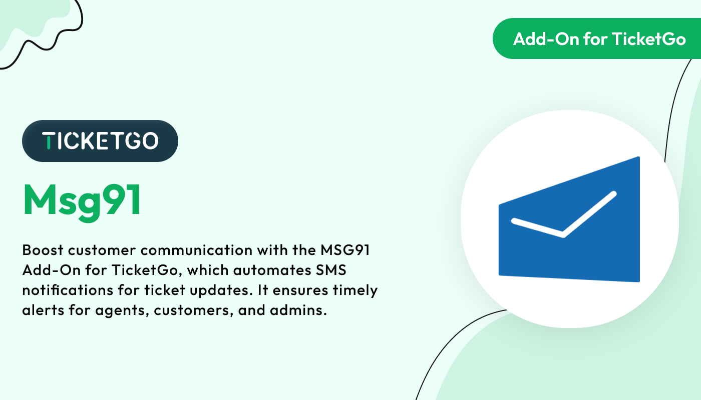 Msg91 – TicketGo Add-On Msg91 – TicketGo Add-On