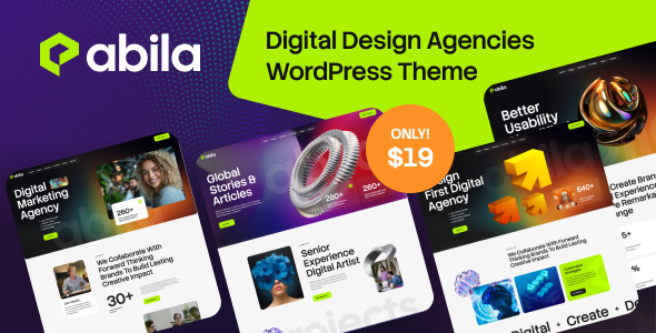 Abila - Digital Design Agencies WordPress Theme Abila - Digital Design Agencies WordPress Theme