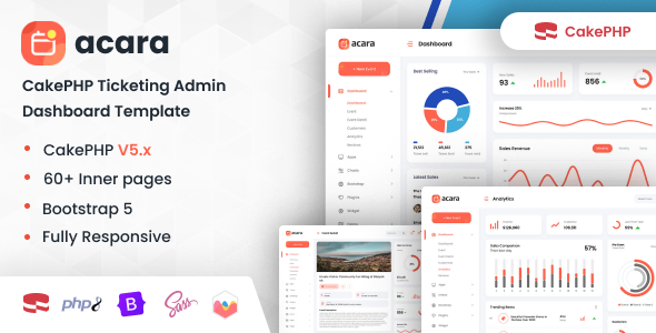 Acara - CakePHP Ticketing Admin Dashboard Template Acara - CakePHP Ticketing Admin Dashboard Template