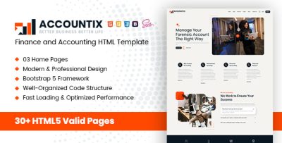Accountix - Finance and Accounting HTML Template