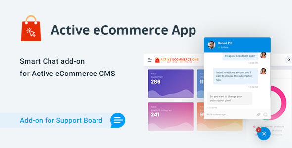 Active eCommerce Chat & Support App for Support Board Active eCommerce Chat & Support App for Support Board