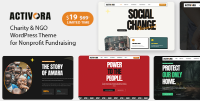 Activora - Charity, NGO & Nonprofit WordPress Theme