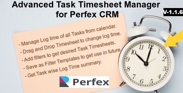 Advanced Task Timesheet Manager Module for Perfex CRM Advanced Task Timesheet Manager Module for Perfex CRM