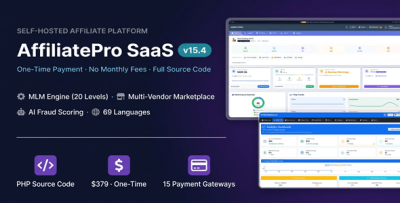 AffiliatePro SaaS - Affiliate Management System · MLM · Multi-Vendor Marketplace · AI Fraud Detectio