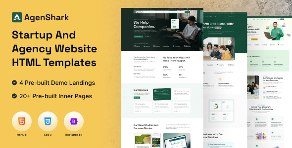 Agenshark - Startup Agency HTML Template Agenshark - Startup Agency HTML Template