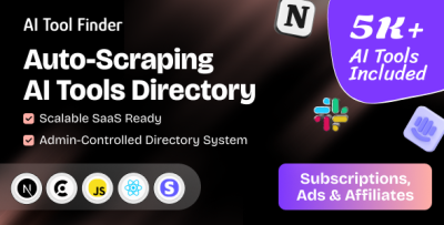 AI Tools Finder - Auto-Scraping AI Directory with 5,000+ Tools, Subscriptions, Ads & Affiliates