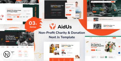 AidUs - Charity Nonprofit Next Js Template