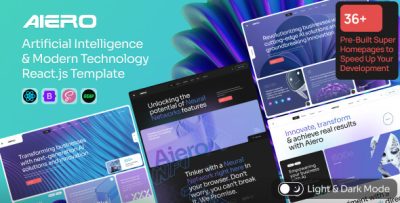 Aiero | AI Agency & Technology ReactJs Template