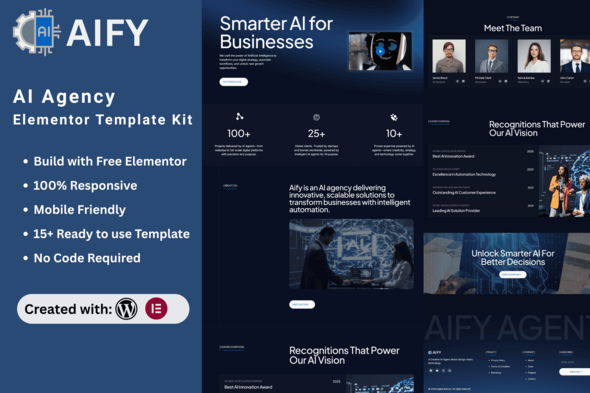 Aify - AI Agency Elementor Template Kit Aify - AI Agency Elementor Template Kit