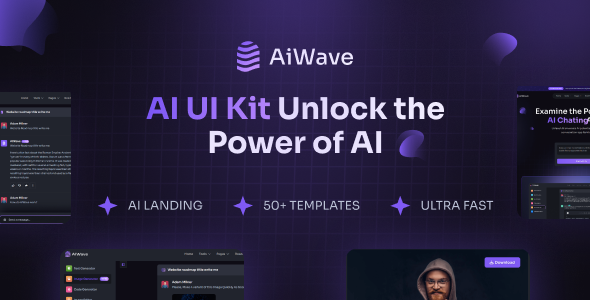 Aiwave - AI SaaS Website + Dashboard HTML5 UI Kit Aiwave - AI SaaS Website + Dashboard HTML5 UI Kit