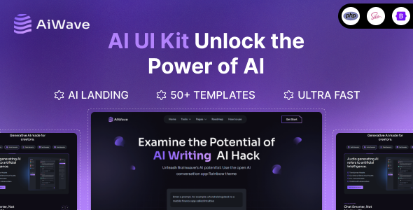 Aiwave - PHP - AI SaaS Website + Dashboard UI Kit Aiwave - PHP - AI SaaS Website + Dashboard UI Kit