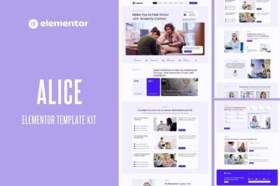 Alice - Anxiety Life Coach Elementor Template Kit