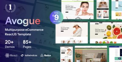Anvogue - Multipurpose eCommerce React NextJs Template