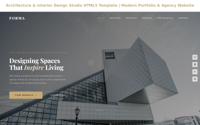 Architecture & Interior Design Studio HTML5 Template | Modern Portfolio & Agency Website