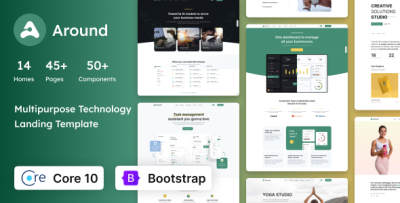 Around - SaaS, Startup & Technology ASP.Net Core Landing Template