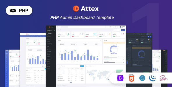 Attex - PHP Admin & Dashboard Template Attex - PHP Admin & Dashboard Template