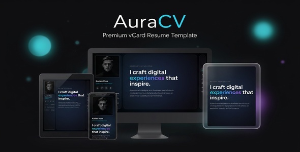 AuraCV - Premium vCard Resume HTML Template AuraCV - Premium vCard Resume HTML Template
