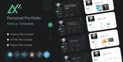 AXZ - Personal Portfolio React Next.Js Template