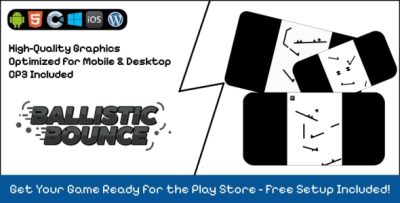 Ballistic Bounce - Construct 3 Game (HTML5, AdMob, C3P)