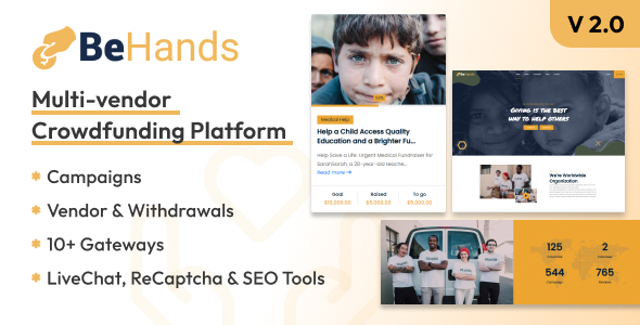 BeHands - Global Multivendor Crowdfunding Platform BeHands - Global Multivendor Crowdfunding Platform