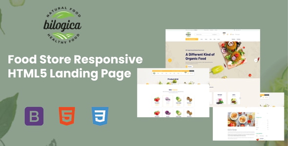 Bilogica - Food Store Responsive HTML5 Landing Page Bilogica - Food Store Responsive HTML5 Landing Page