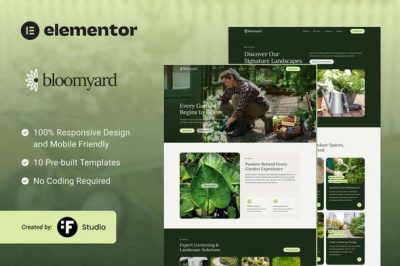 Bloomyard - Gardening & Landscaping Elementor Template Kit