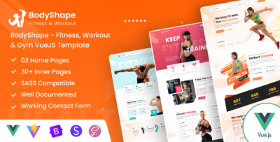 BodyShape - Fitness, Workout & Gym VueJS Template