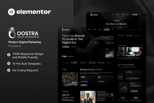 Boostra - Modern Digital Marketing Elementor Template Kit Boostra - Modern Digital Marketing Elementor Template Kit