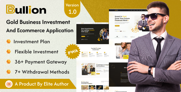 Bullion - Gold HYIP Investment And Ecommerce Application Bullion - Gold HYIP Investment And Ecommerce Application